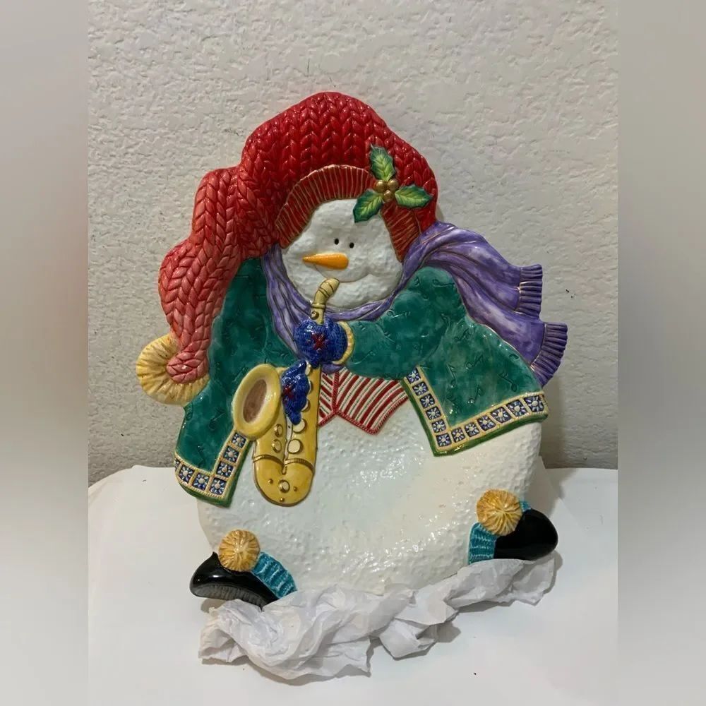 Fitz & Floyd Snowman Jamboree Cookie Plate